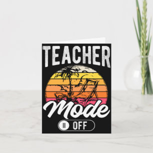 Tarjeta Modo de profesor de hombres desactivado vacaciones