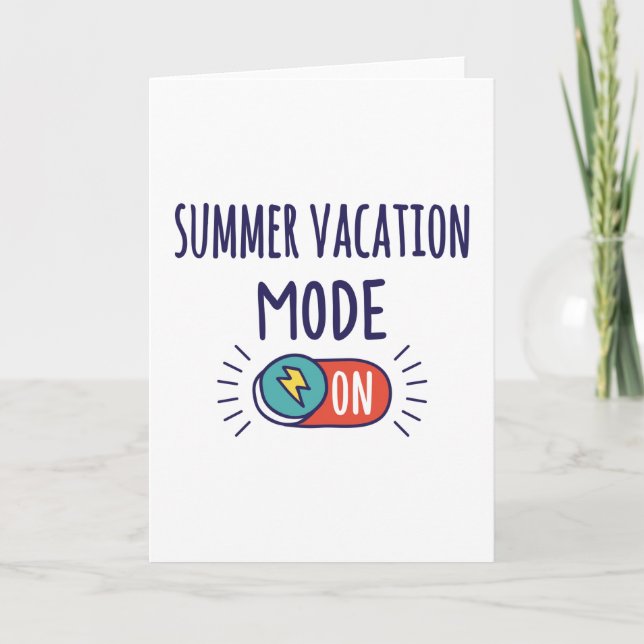 Tarjeta Modo de vacaciones de verano activado (Anverso)