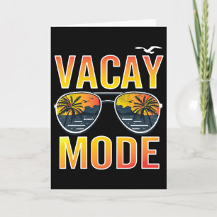Tarjeta Modo de vacaciones de viaje divertido verano de va