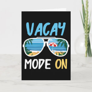Tarjeta Modo de vacaciones divertidas y lindas vacaciones