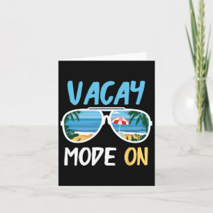 Tarjeta Modo de vacaciones divertidas y lindas vacaciones 