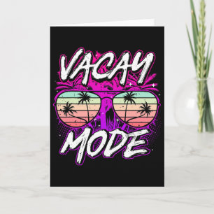 Tarjeta Modo de Vacaciones Lindo Verano de Crucero de Vaca
