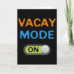 Tarjeta Modo de Vacaciones Palmeras de Playa Vibraciones d