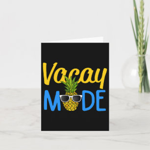 Tarjeta Modo de Vacaciones Piña Divertido Vacaciones Famil