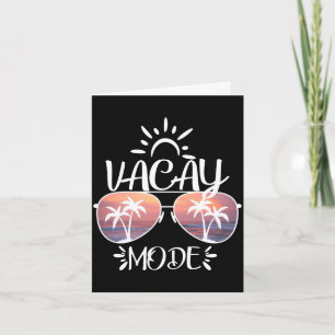 Tarjeta Modo de vacaciones un lindo día de fiesta en puest