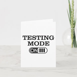 Tarjeta Modo En El Día De Prueba El Día De Prueba Del Prof