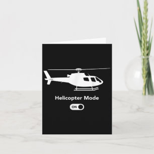 Tarjeta Modo Helicóptero activado - Gracioso diseño de avi