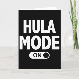 Tarjeta Modo Hula activado Fiesta de Luau de vacaciones en