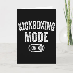 Tarjeta Modo Kickboxing Activado Regalo Divertido Entrenad