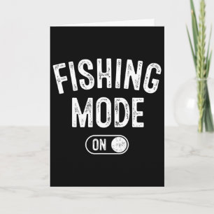 Tarjeta Modo Pesca Activado Regalo Divertido Pescador Papá