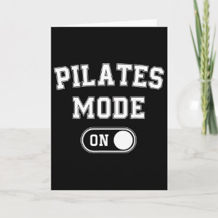 Tarjeta Modo Pilates Activado Regalo Divertido Instructor
