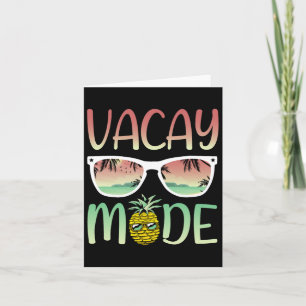 Tarjeta Modo Vacaciones Ananas Divertido Con Gafas De Sol