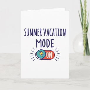 Tarjeta Modo Vacaciones de Verano Activado