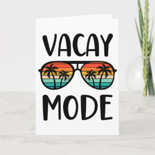 Tarjeta Modo Vacaciones Hombres Mujeres Niños Vacaciones V