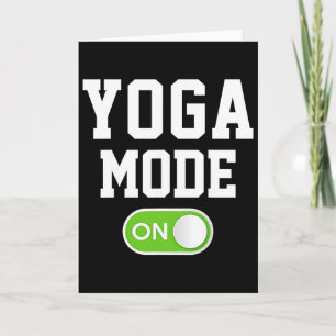 Tarjeta Modo Yoga Activado Yogini Yogi Divertido