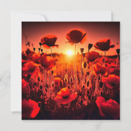 Tarjeta Mohn im Gegenlicht