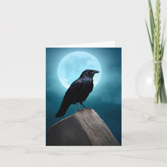Tarjeta Moinlight Crow-Raven Card (Anverso)