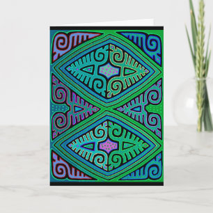 Tarjeta Mola de diamante indio Kuna