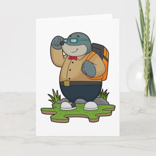 Tarjeta Mole as Hiker con mochila (Anverso)