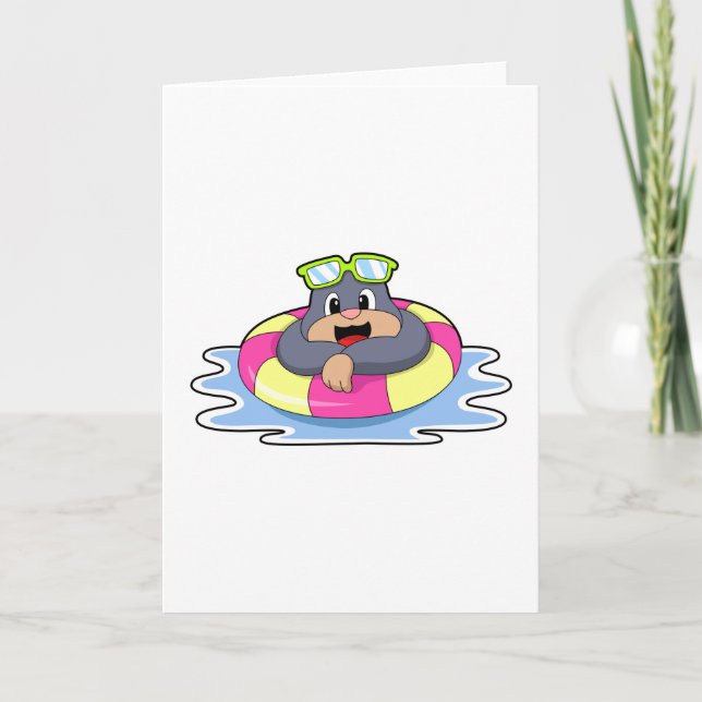 Tarjeta Mole at Swimming with Swim ring.PNG (Anverso)