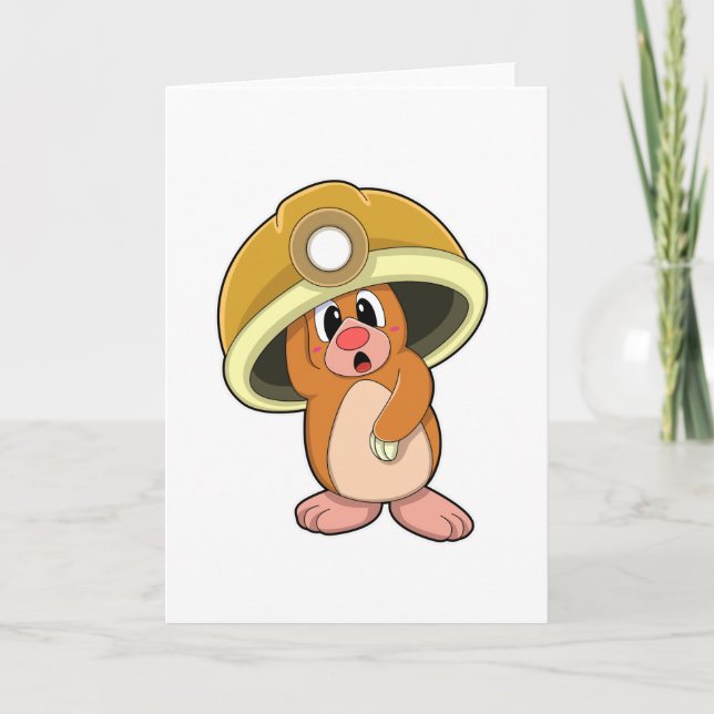 Tarjeta Mole como minero con casco (Anverso)