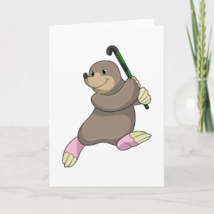 Tarjeta Mole en hockey con bate de hockey