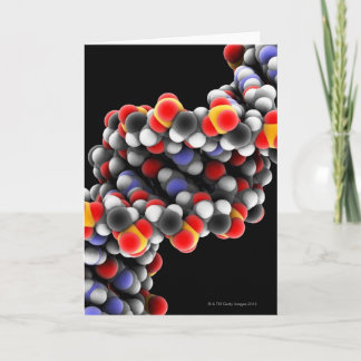 Tarjeta Molécula de la DNA. Modelo molecular de la DNA