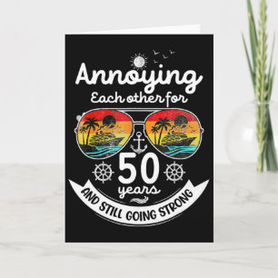Tarjeta Molestándose el uno al otro 50 años 50 aniversario