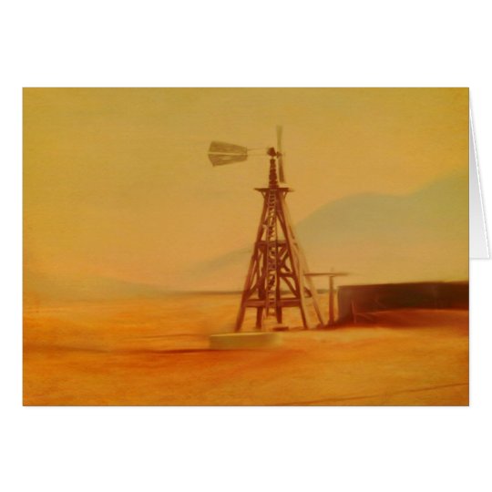 Tarjeta Molino de viento en el rancho