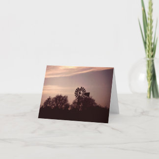 Tarjeta Molino de viento Notecard #2 de Tejas