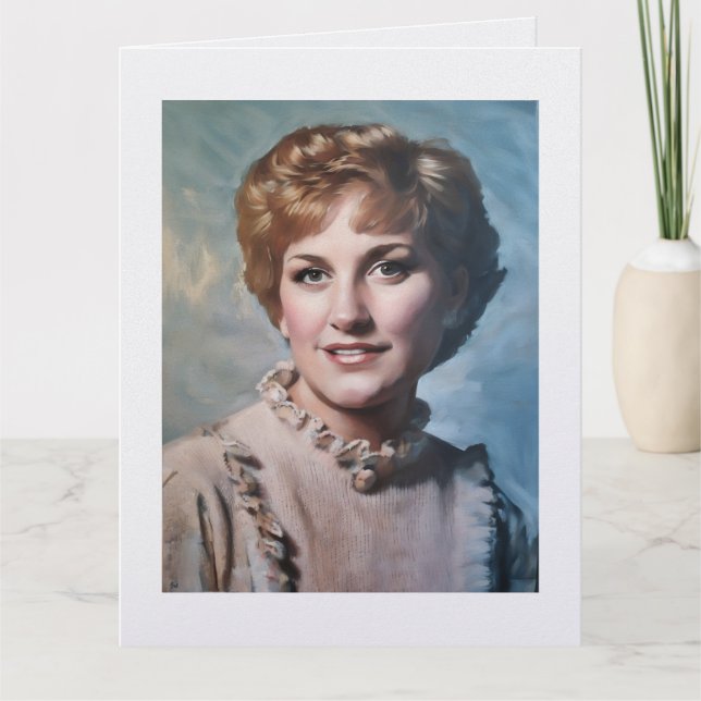 Tarjeta Mom as Computer Impasto Oil Painting  (Anverso)