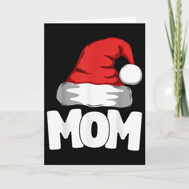 Tarjeta Mom Christmas Santa Matching Family  (Anverso)