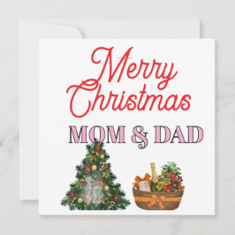 Tarjeta MOM & DAD Merry Christmas  