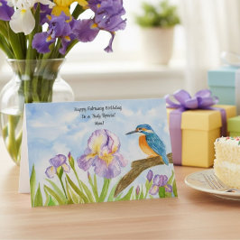 Tarjeta Mom Happy February Birthday Kingfisher