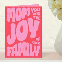 Tarjeta Mom Joy Of The Family Modern Mother's Day Card