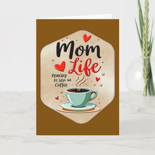 Tarjeta Mom Life Coffee Time – Minimal Design (Anverso)