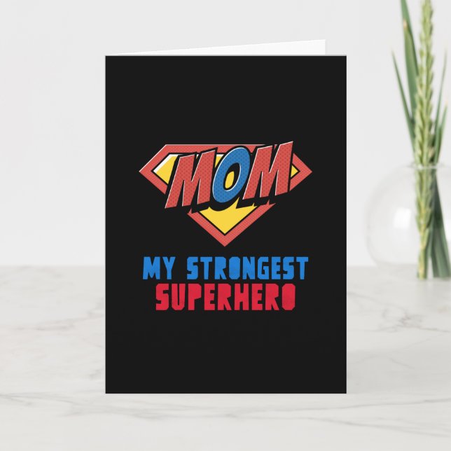 Tarjeta MOM Mi superhéroe más fuerte (Anverso)