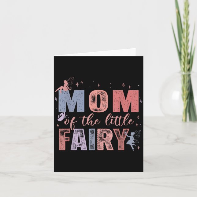 Tarjeta Mom Of The Little Fairy 1st Birthday Girl Fairytal (Anverso)
