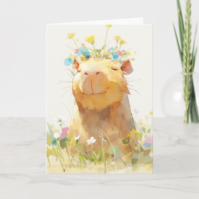 Tarjeta Momento de Capybara Zen (Anverso)