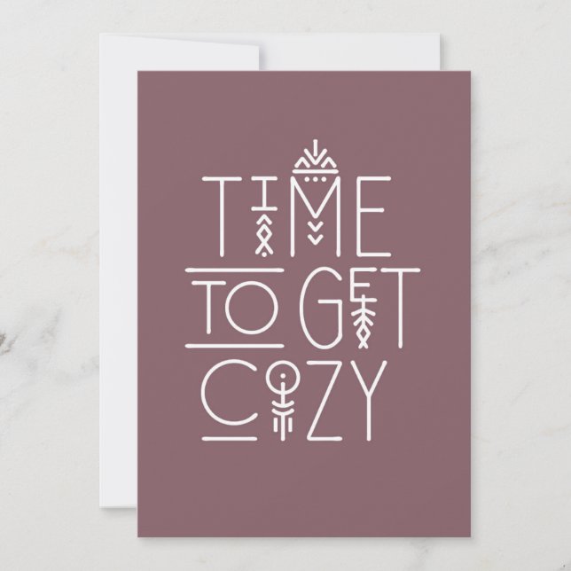 Tarjeta Momento moderno para conseguir un diseño acogedor (Anverso)