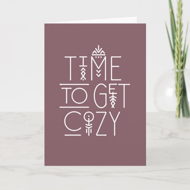 Tarjeta Momento moderno para conseguir un diseño acogedor (Anverso)