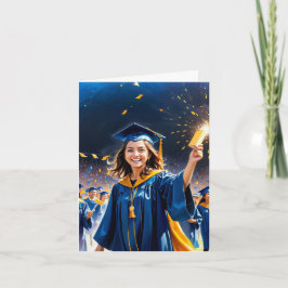 Tarjeta Momentos dorados - Celebración de graduación de se