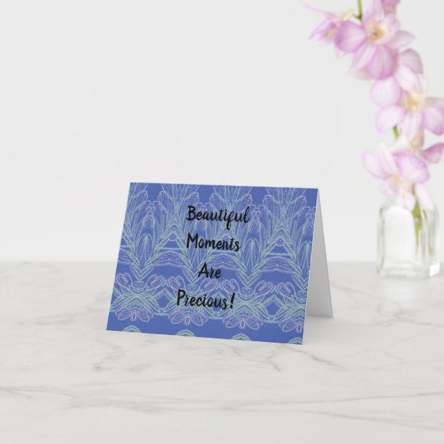 Tarjeta Momentos hermosos azules y suaves (Orquídea)