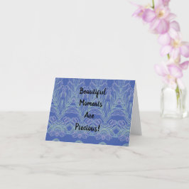 Tarjeta Momentos hermosos azules y suaves