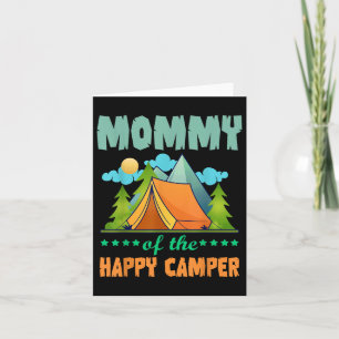 Tarjeta Momia Del Camper Feliz Primer Cumpleaños Camping M