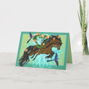 Tarjeta Momma Horse y poeta