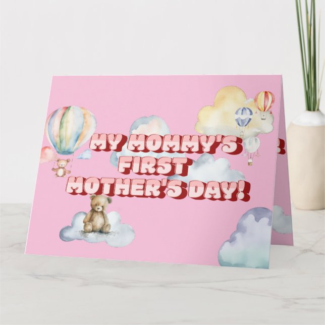Tarjeta Mommy's First Mother's Day Greeting Card (Anverso)