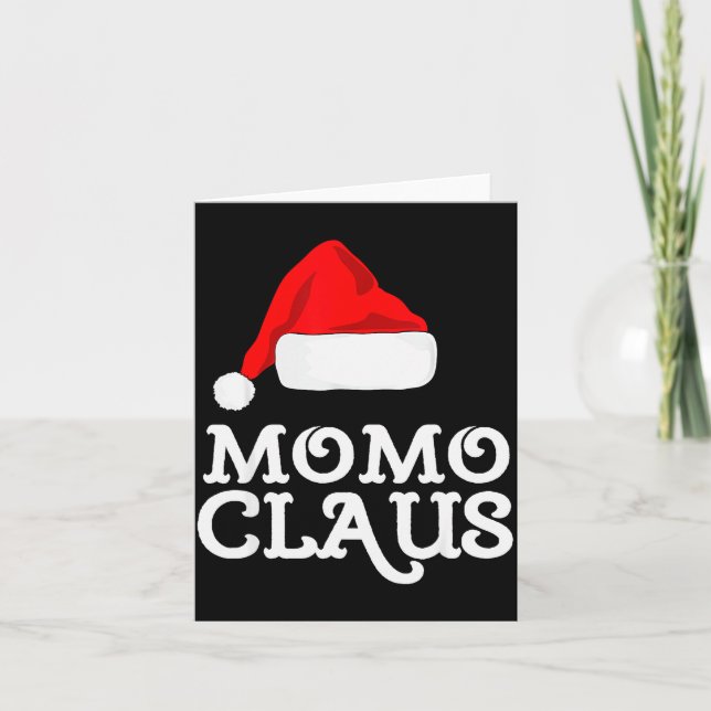 Tarjeta Momo Claus Christmas Santa's Hat Pajama Family Xma (Anverso)