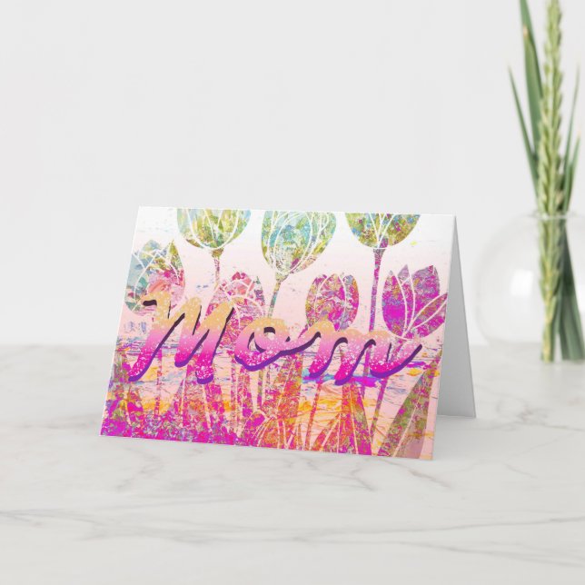 Tarjeta Mom's Tulips Customizable (Anverso)