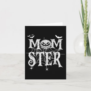 Tarjeta Momster Funy Halloween para Mamá Monster Calabaza 